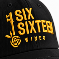 Black "SixSixteen Wines" Structured Cap