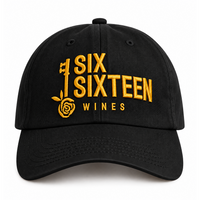 Black "SixSixteen Wines" Structured Cap