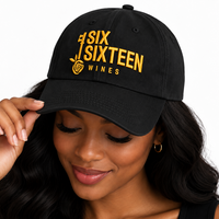 Black "SixSixteen Wines" Structured Cap