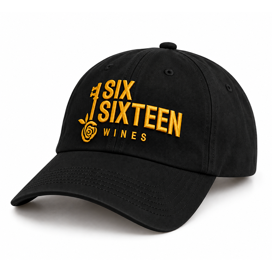 Black "SixSixteen Wines" Structured Cap