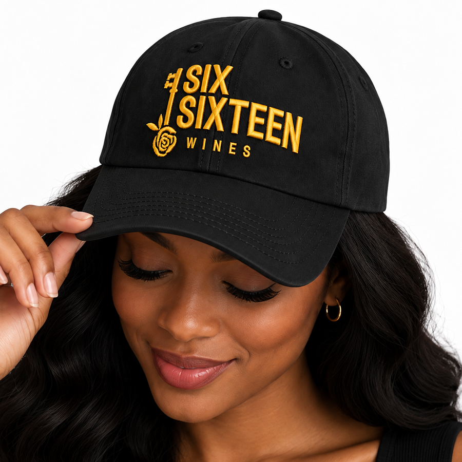 Black "SixSixteen Wines" Structured Cap